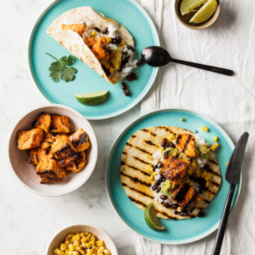Huon Ocean Trout Burritos with Chargrilled Corn & Avocado