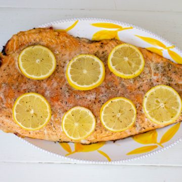 BBQ Salmon with Lemon, Maple Syrup & Rosemary
