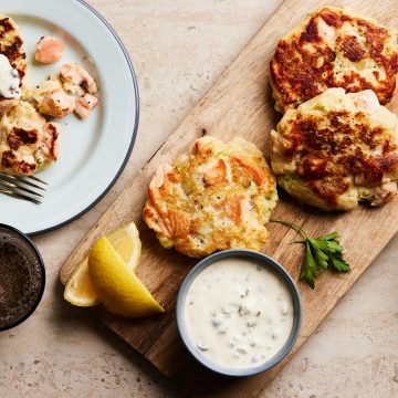 Salmon and Potato Rosti with Homemade Dipping Sauce