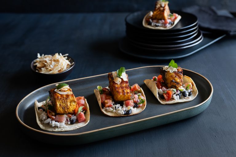 Jerk Salmon Tostada